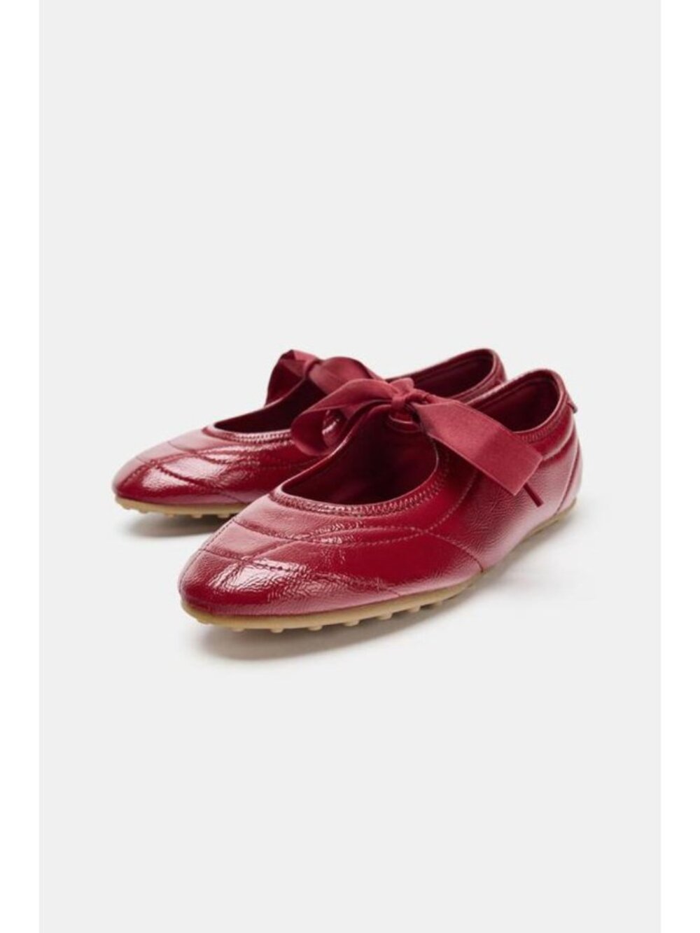 ZARA ATHLETIC BALLET FLATS WITH BOW